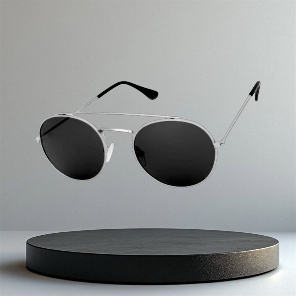 Kiss AB162 Double Bridge Unisex Adults Silver Sunglasses UV400